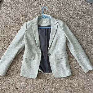 LOFT light gray herringbone blazer size 4